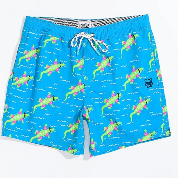 Party Pants Men’s Neon Lazy River Swim Trunks Board Shorts size small - Picture 4 of 14